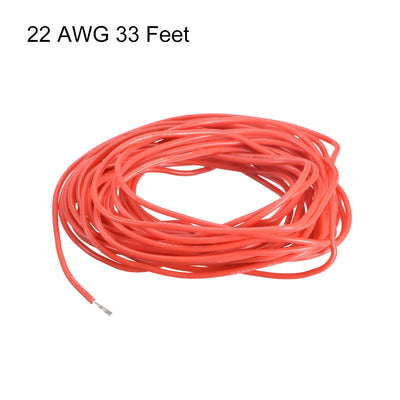Harfington Silicone Wire 22 AWG Flexible Soft Electric Wire Strands of Tinned Copper Wire