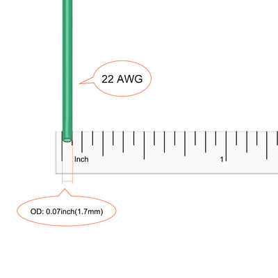 Harfington Silicone Wire 22 AWG Flexible Soft Electric Wire Strands of Tinned Copper Wire