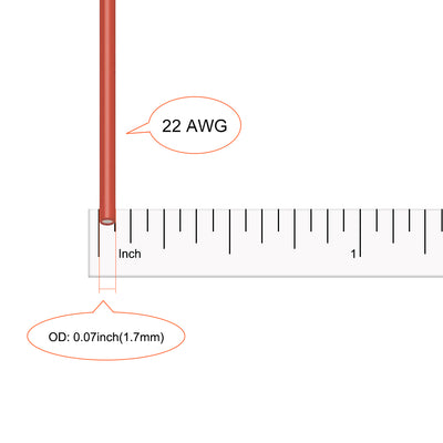 Harfington Silicone Wire 22 AWG Flexible Soft Electric Wire Strands of Tinned Copper Wire