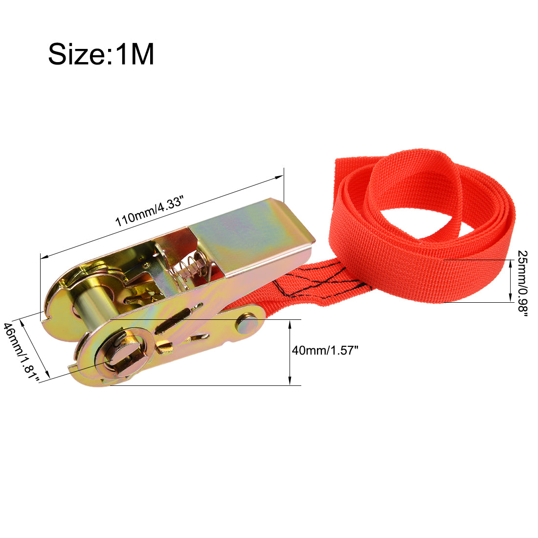 Harfington Ratchet Tie Down Strap for Moving Cargo,  Pack of 2