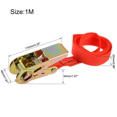 Harfington Ratchet Tie Down Strap for Moving Cargo,  Pack of 2