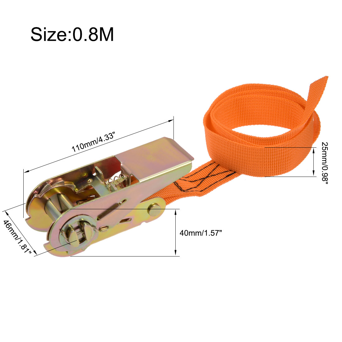 Harfington Ratchet Tie Down Lashing Strap Mxmm  Load Cap for Moving Cargo, Pack of 2