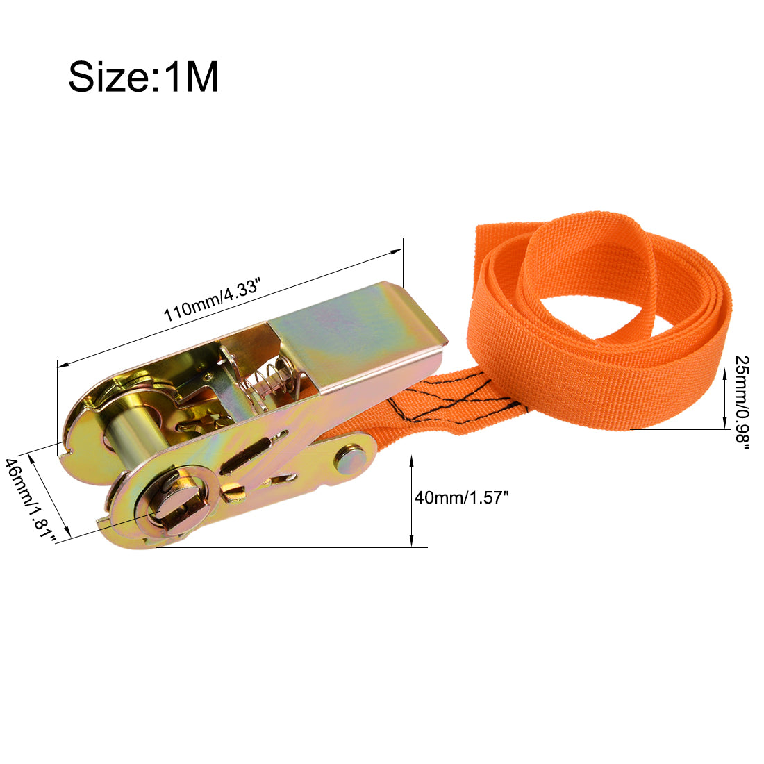 Harfington Ratchet Tie Down Strap for Moving Cargo,  Pack of 2