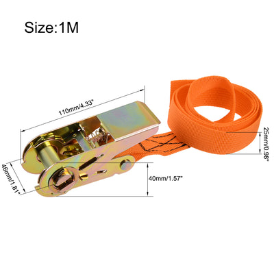 Harfington Ratchet Tie Down Strap for Moving Cargo,  Pack of 2