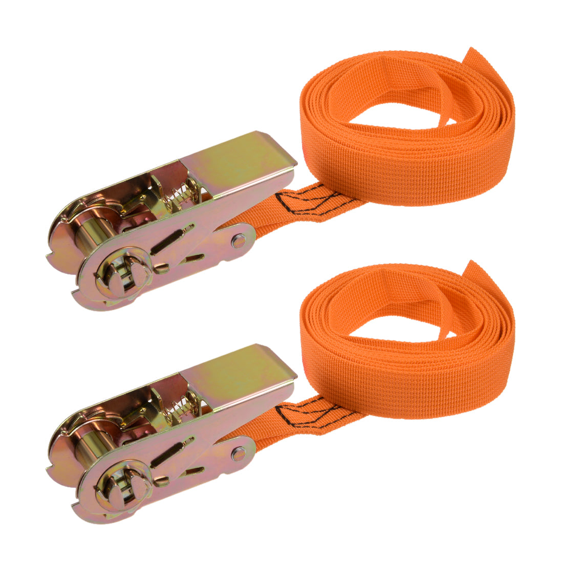 Harfington Ratchet Tie Down Lashing Strap Mxmm  Load Cap for Moving Cargo, Pack of 2