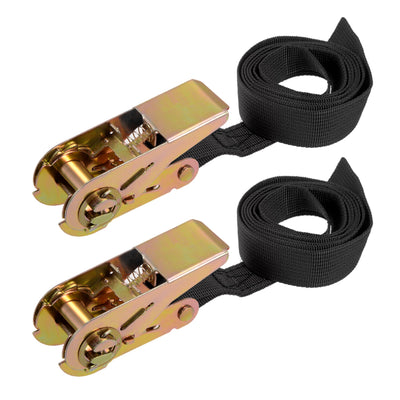 Harfington Ratchet Tie Down Lashing Strap  Meters  Kg Load Cap for Moving Cargo, Pack of 2