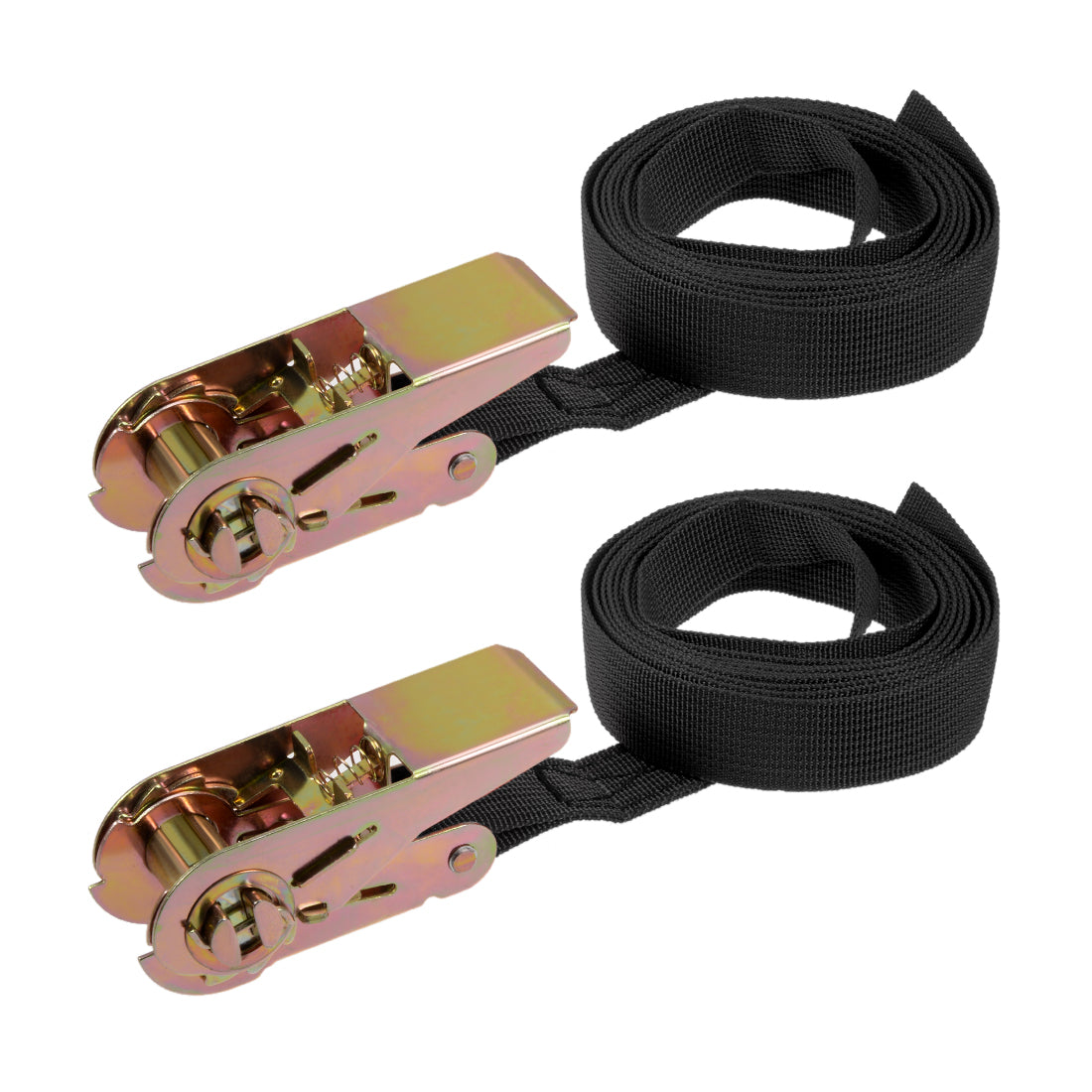 Harfington Ratchet Tie Down Lashing Strap Mxmm  Load Cap for Moving Cargo, Pack of 2