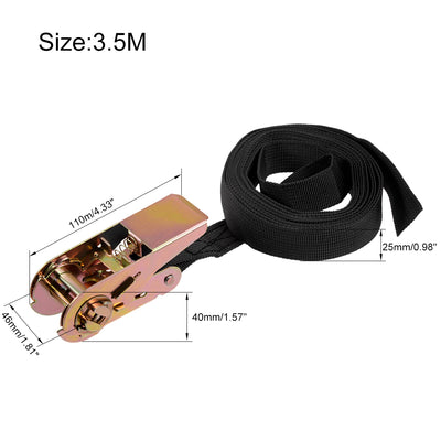 Harfington Ratchet Tie Down Lashing Strap  Meters  Kg Load Cap for Moving Cargo, Pack of 2