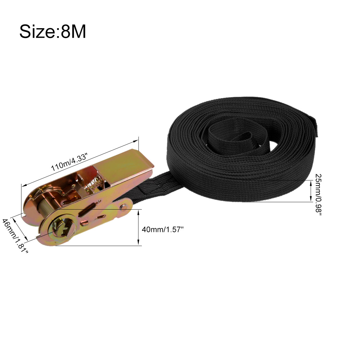 Harfington M x mm Ratchet Tie Down Cargo Lashing Straps