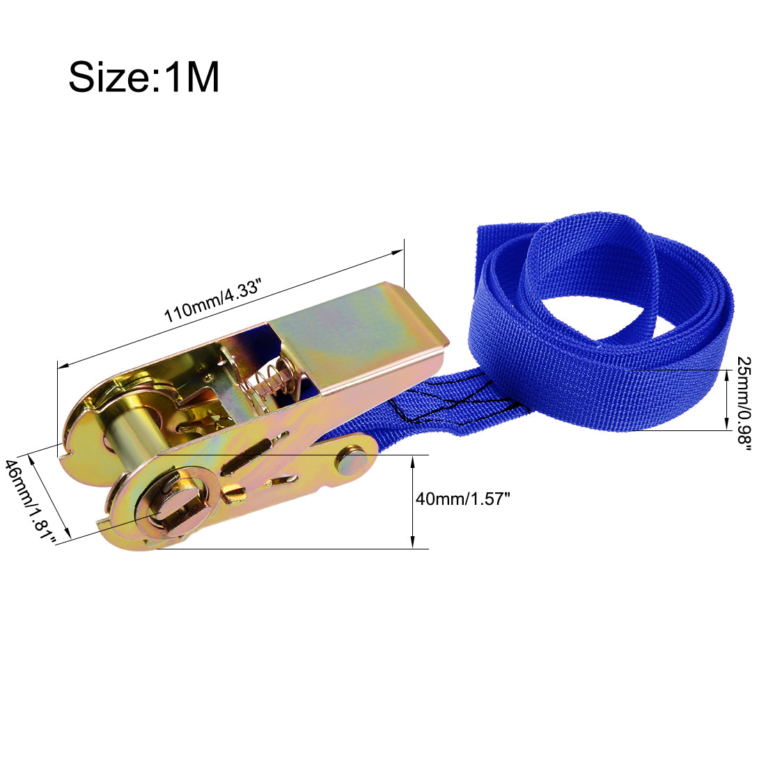 Harfington Ratchet Tie Down Strap for Moving Cargo,  Pack of 2