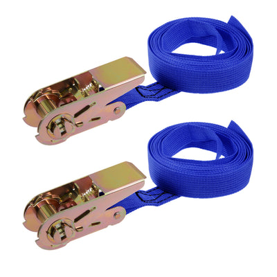 Harfington Ratchet Tie Down Lashing Strap Mxmm  Load Cap for Moving Cargo, Pack of 2
