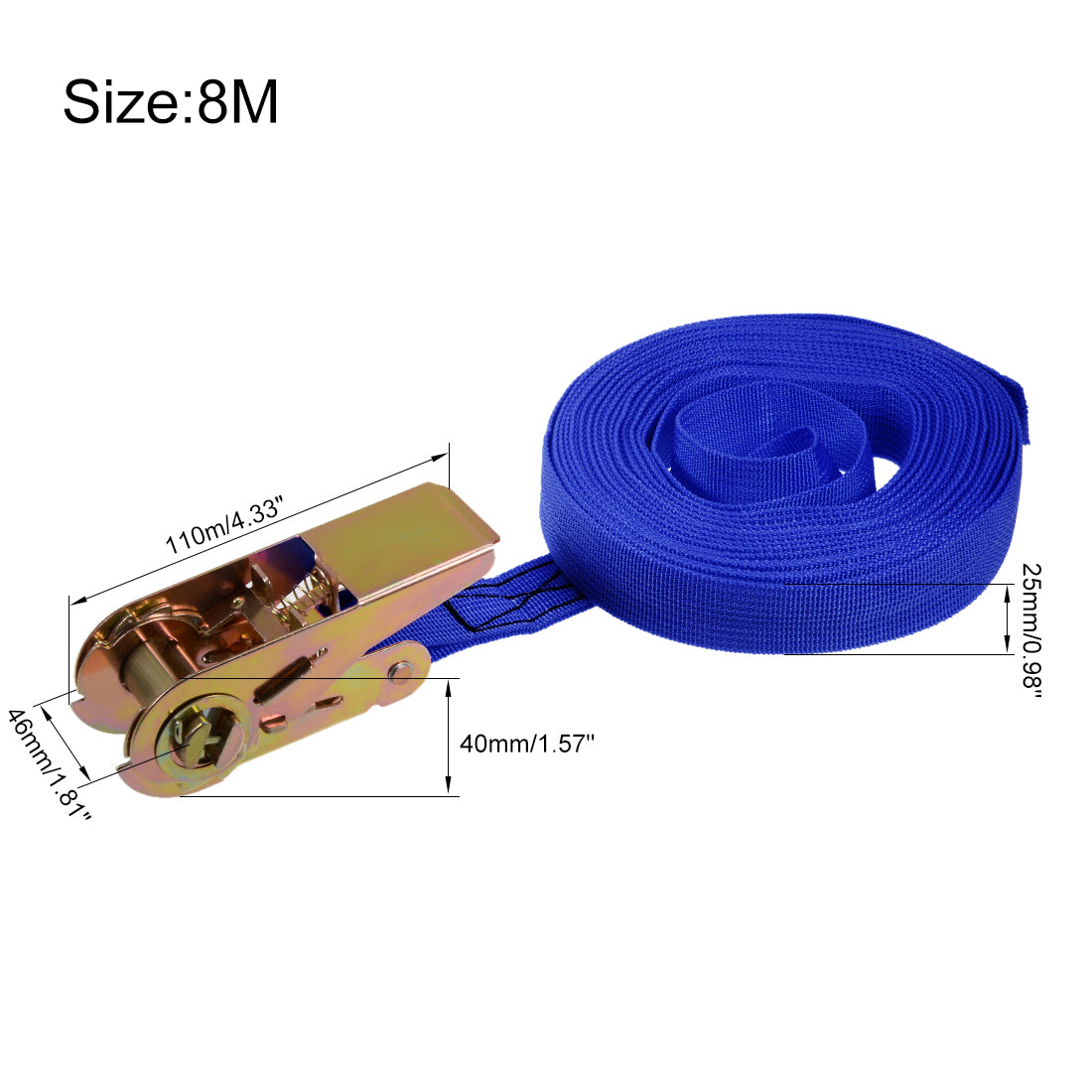 Harfington Ratchet Tie Down Strap for Moving Cargo,  Pack of 2