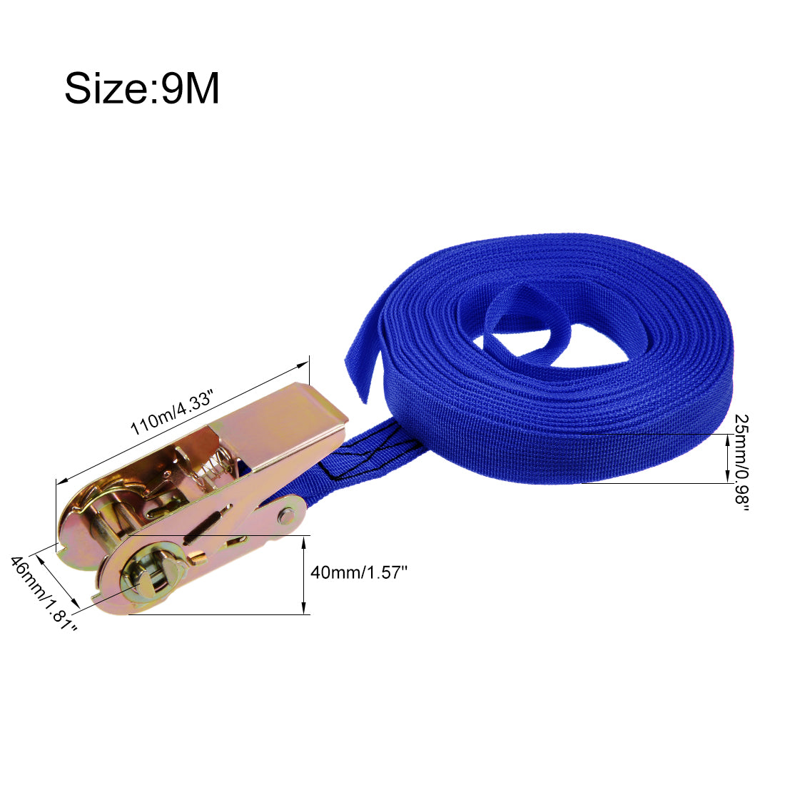 Harfington Ratchet Tie Down Lashing Strap  Meters  Kg Load Cap for Moving Cargo, Pack of 2