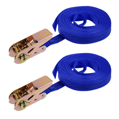 Harfington Ratchet Tie Down Lashing Strap  Meters  Kg Load Cap for Moving Cargo, Pack of 2