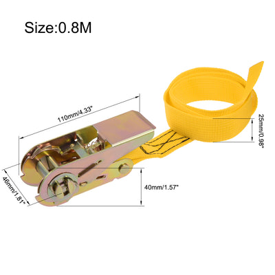 Harfington Ratchet Tie Down Lashing Strap Polypropylene for Moving Cargo, Pack of 1