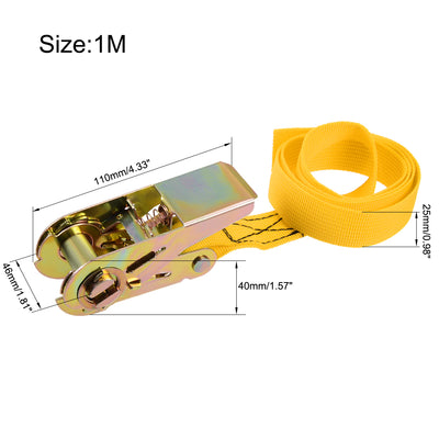 Harfington Ratchet Tie Down Strap for Moving Cargo,  Pack of 2