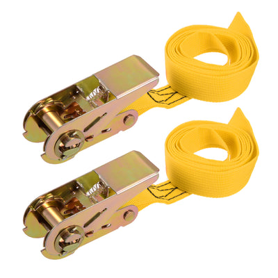 Harfington Ratchet Tie Down Lashing Strap  Meters  Kg Load Cap for Moving Cargo, Pack of 2