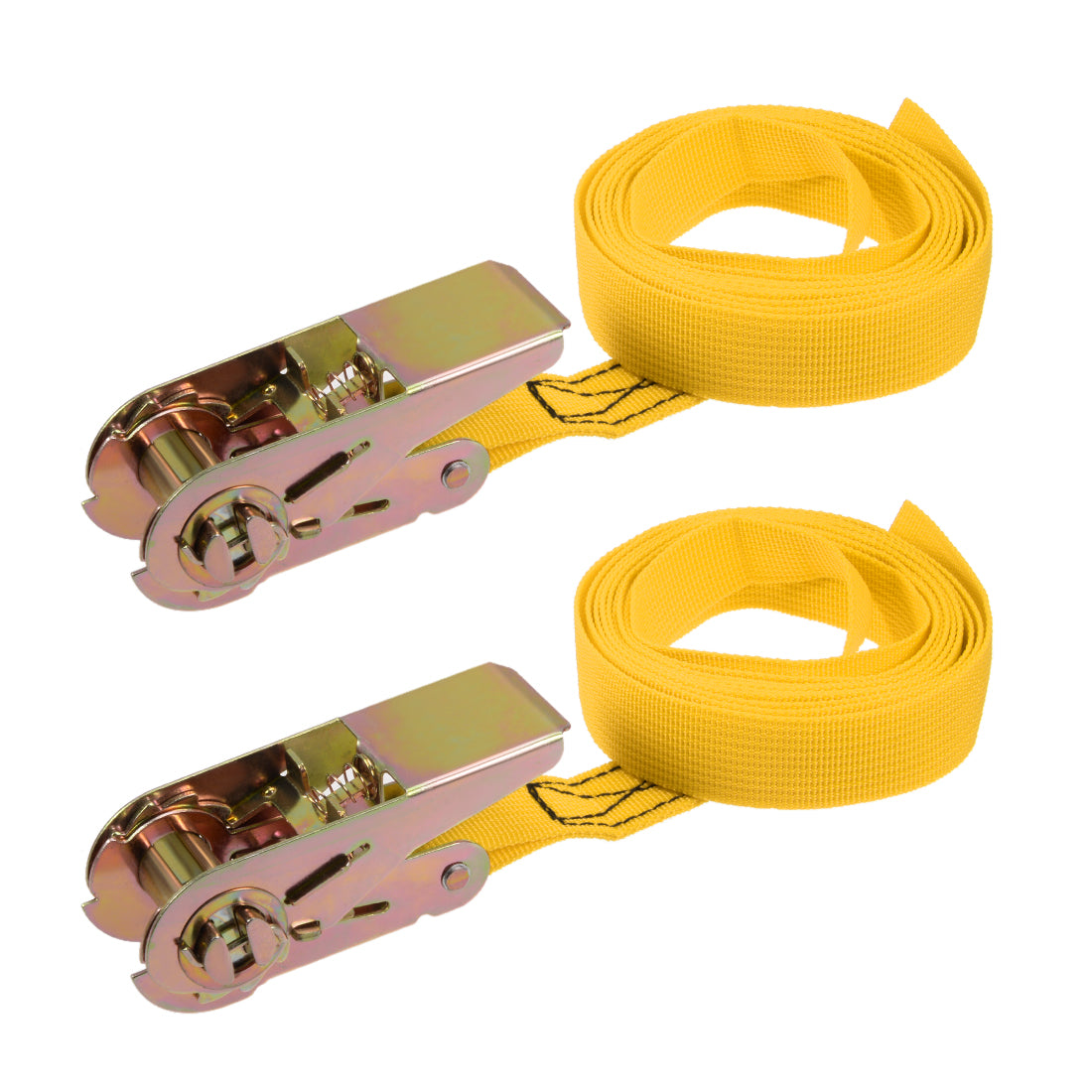 Harfington Ratchet Tie Down Lashing Strap Mxmm  Load Cap for Moving Cargo, Pack of 2
