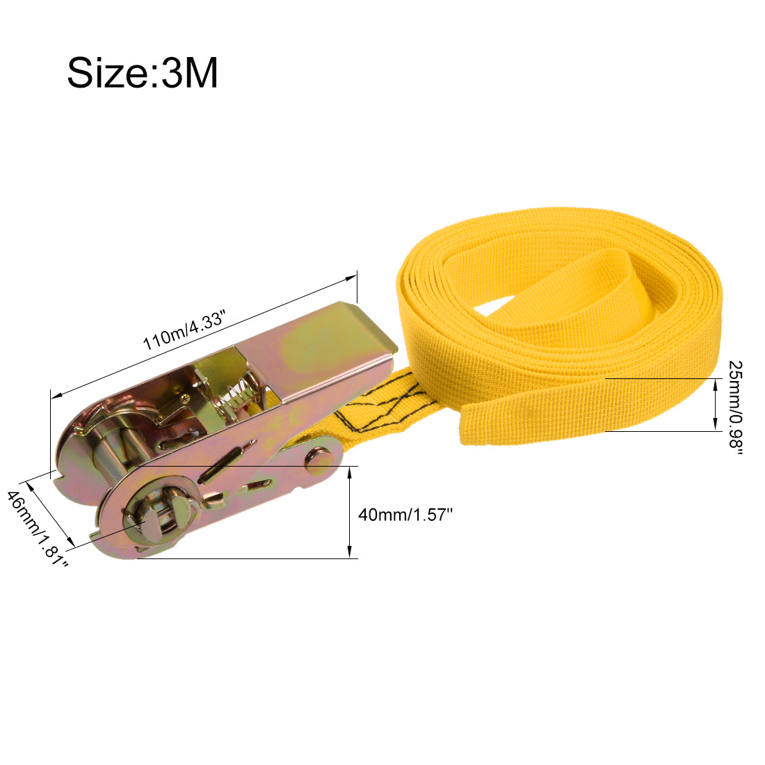 Harfington Ratchet Tie Down Strap for Moving Cargo,  Pack of 2