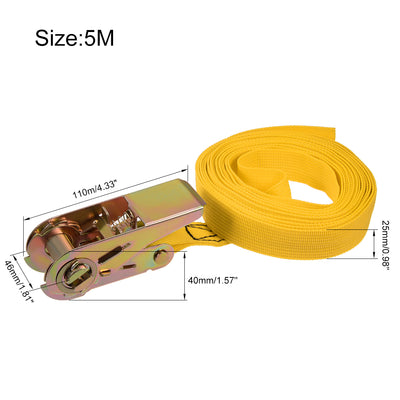 Harfington Ratchet Tie Down Strap for Moving Cargo,  Pack of 2