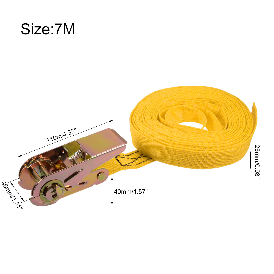 Harfington Ratchet Tie Down Lashing Strap Mxmm  Load Cap for Moving Cargo, Pack of 2