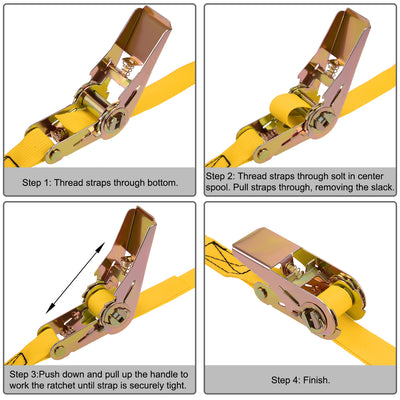 Harfington M x  mm Ratchet Tie Down Strap Cargo Up to Kg, Pack of 1