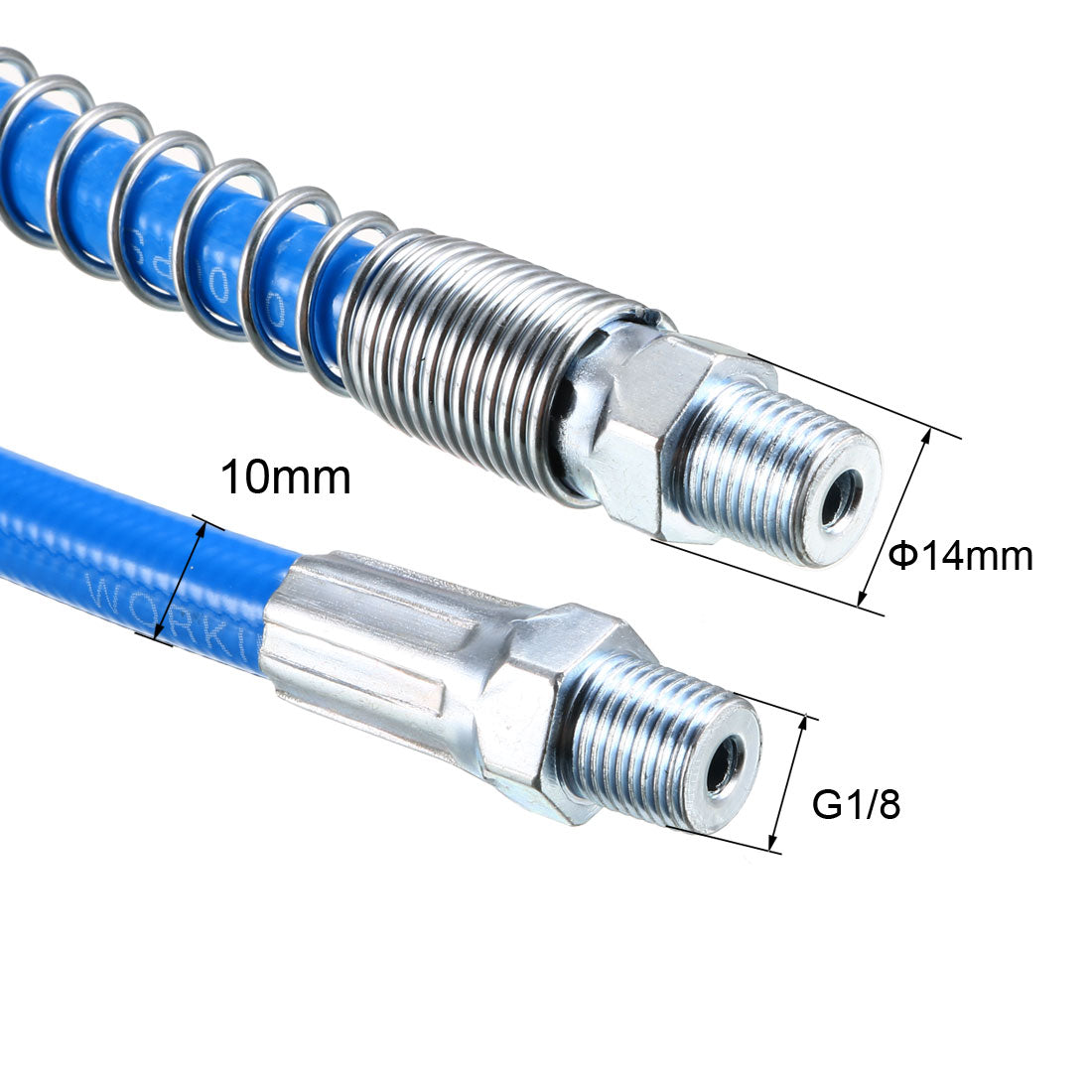 Harfington 15.7" Flexible Extension Grease Hose Hard Reach Area 10000PSI G1/8 Thread 2pcs