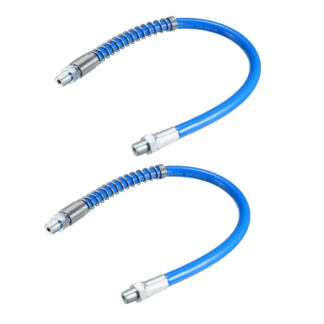 Harfington 15.7" Flexible Extension Grease Hose Hard Reach Area 10000PSI G1/8 Thread 2pcs