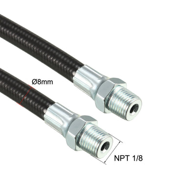 Harfington 15.7" Flexible Extension Grease Hose Hard Reach Area 4500PSI 1/8" NPT Thread 2pcs