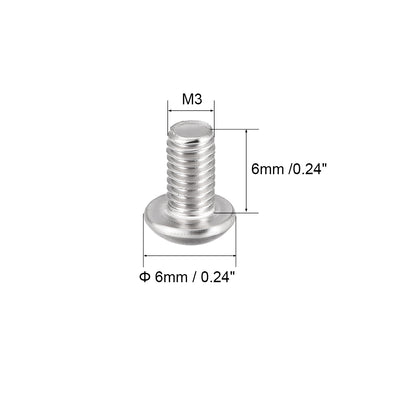 Harfington 50PCS Hex Socket Round Head Machine Screw