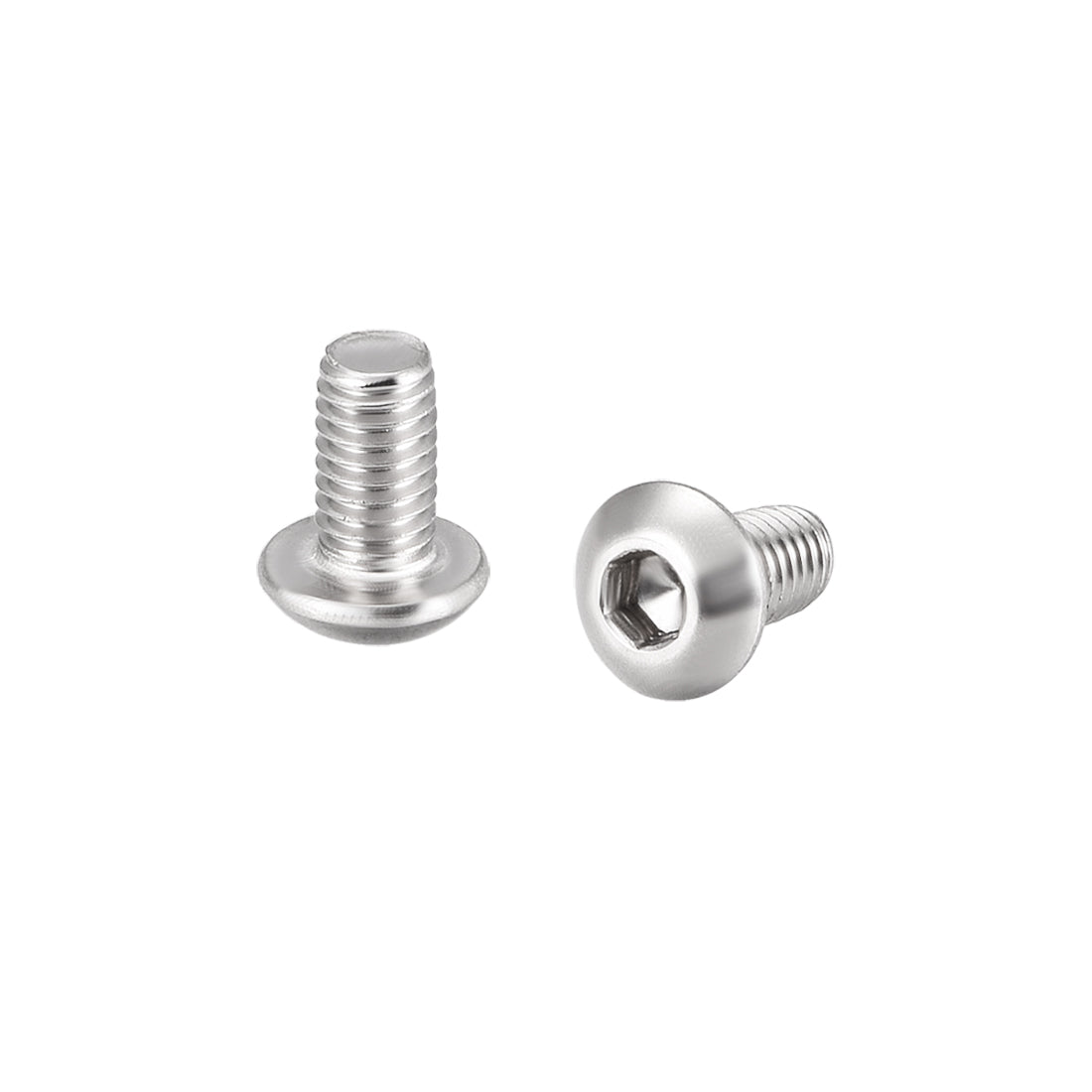 Harfington M3x6mm Machine Screws Hex Socket Round Head Screw 304 Stainless Steel Fasteners Bolts 100pcs