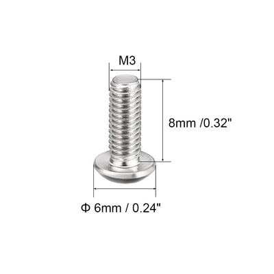 Harfington 50PCS Hex Socket Round Head Machine Screw