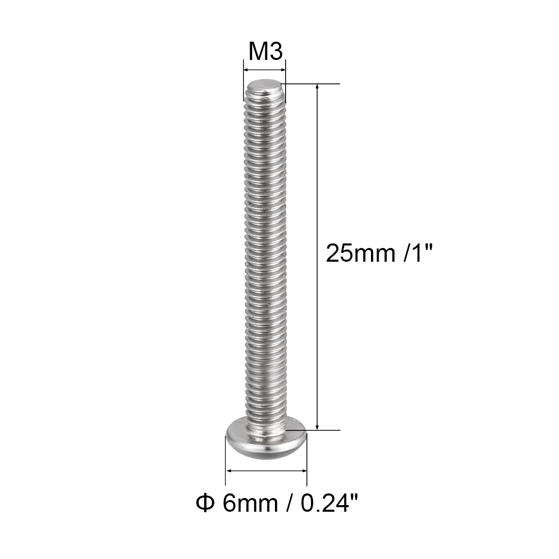 Harfington 50PCS Hex Socket Round Head Machine Screw