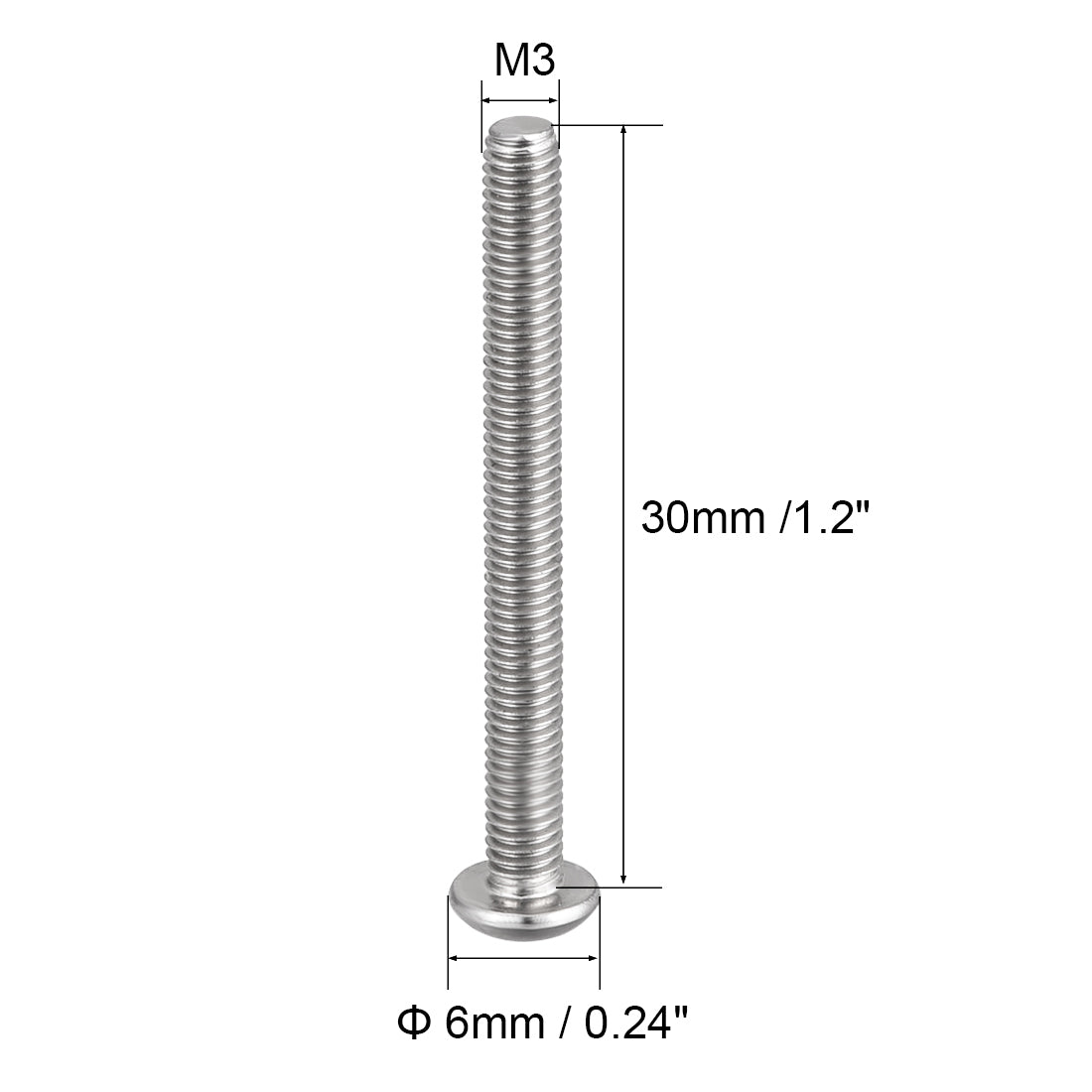 Harfington 50PCS Hex Socket Round Head Machine Screw