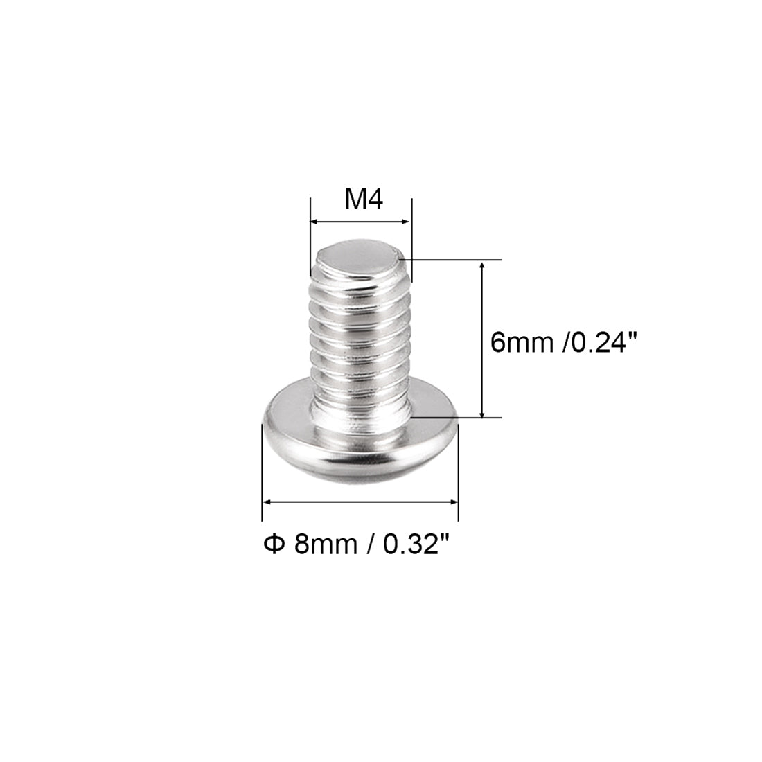 Harfington 20PCS Hex Socket Round Head Machine Screw