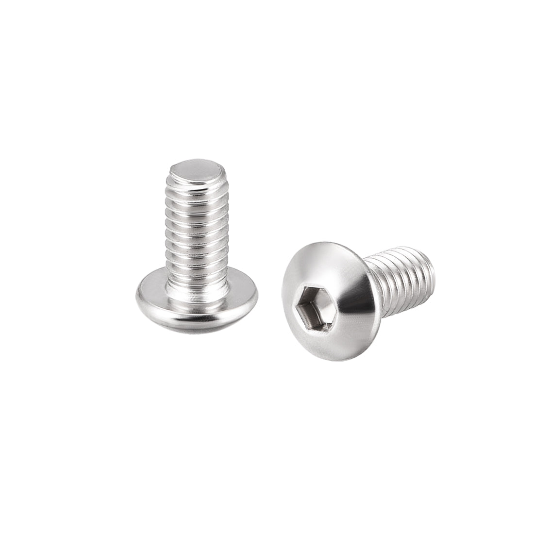 Harfington M4x8mm Machine Screws Hex Socket Round Head Screw 304 Stainless Steel Fasteners Bolts 20pcs