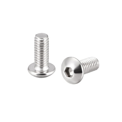 Harfington M4x10mm Machine Screws Hex Socket Round Head Screw 304 Stainless Steel Fasteners Bolts 20pcs