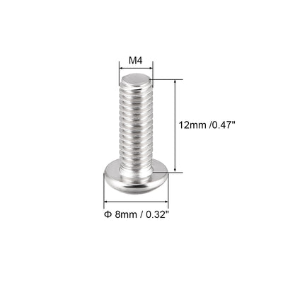 Harfington 50PCS Hex Socket Round Head Machine Screw
