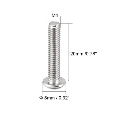 Harfington 50PCS Hex Socket Round Head Machine Screw