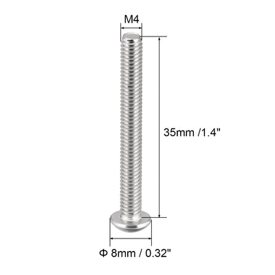 Harfington 50PCS Hex Socket Round Head Machine Screw