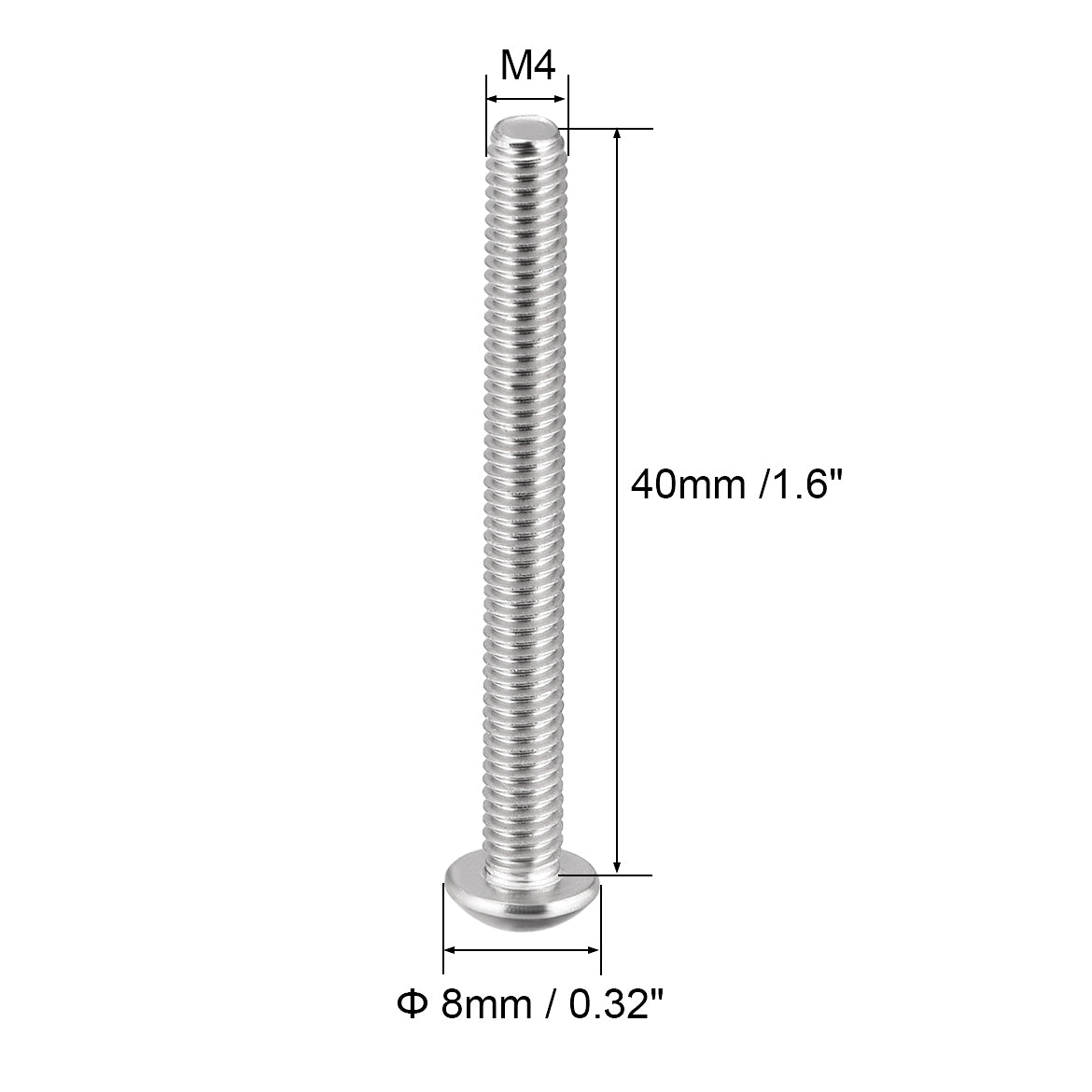 Harfington 10PCS Hex Socket Round Head Machine Screws
