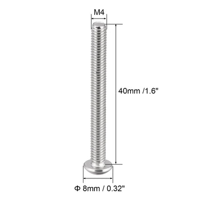 Harfington 10PCS Hex Socket Round Head Machine Screws