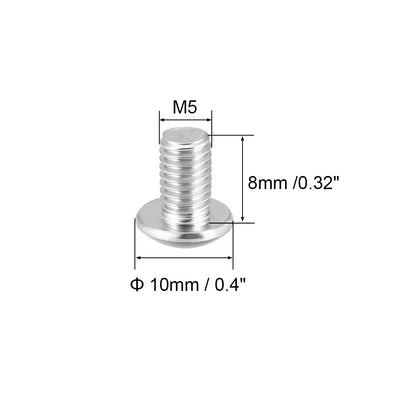 Harfington 50PCS Hex Socket Round Head Machine Screw