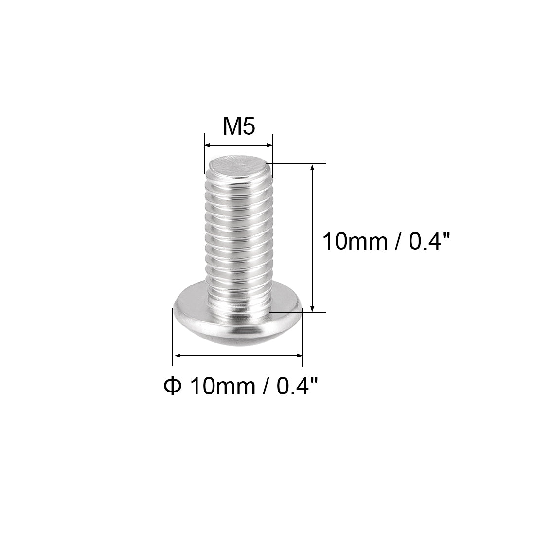 Harfington 50PCS Hex Socket Round Head Machine Screw