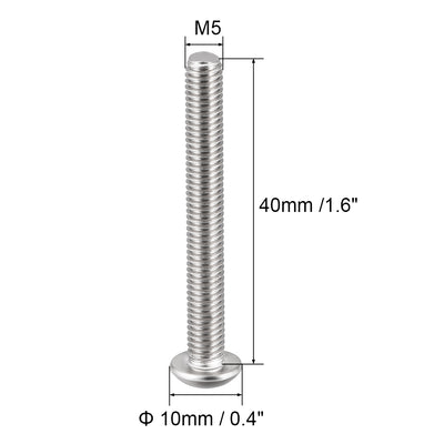 Harfington Machine Screws, Hex Socket Round Head Screws 304 Stainless Steel Fasteners Bolt 20PCS