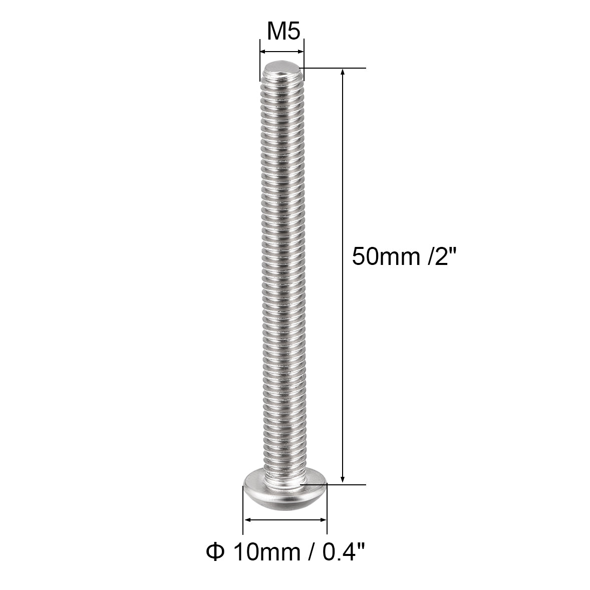 Harfington Machine Screws, Hex Socket Round Head Screws 304 Stainless Steel Fasteners Bolt 20PCS