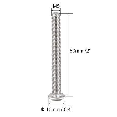 Harfington Machine Screws, Hex Socket Round Head Screws 304 Stainless Steel Fasteners Bolt 20PCS