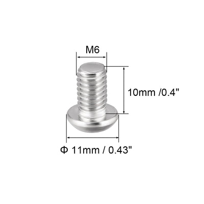Harfington Machine Screws, Hex Socket Round Head Screws 304 Stainless Steel Fasteners Bolt 20PCS