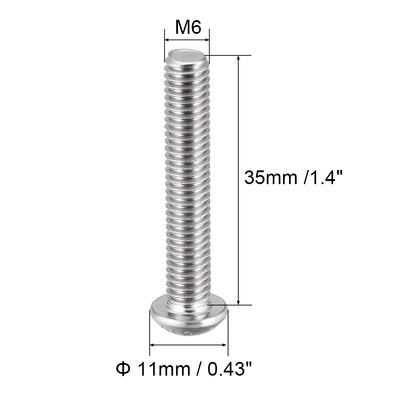 Harfington Machine Screws, Hex Socket Round Head Screws 304 Stainless Steel Fasteners Bolt 20PCS