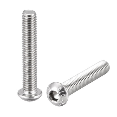 Harfington Machine Screws, Hex Socket Round Head Screws 304 Stainless Steel Fasteners Bolt 20PCS